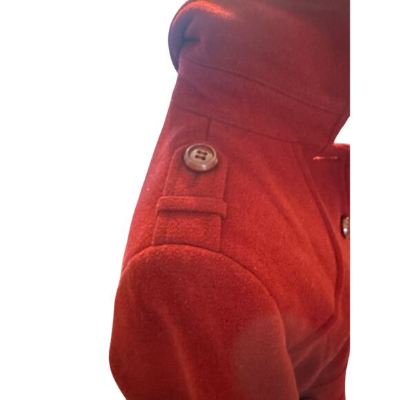 Kenneth Cole Women’s Red Button-Up Wool Coat – Size 12 – EUC - Picture 5 of 9